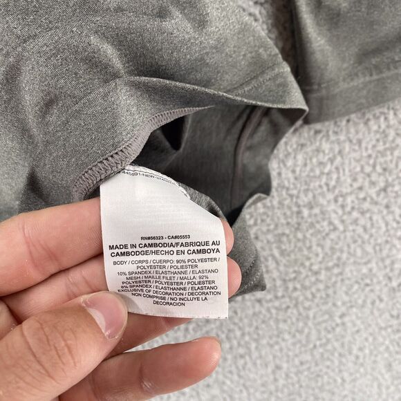 Nike Shirt Mens Large Gray Pro Combat Hyperwarm Dri Fit Fitted Swoosh Rash Guard - Picture 4 of 5